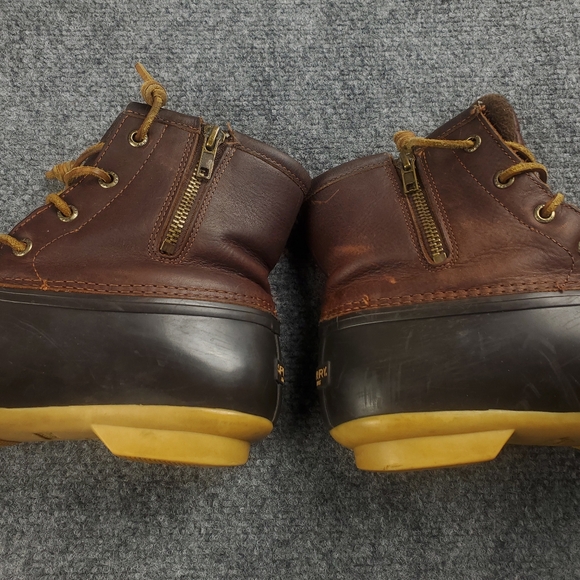 Sperry Saltwater Duck Boots Womens 7 Brown Leather Rain Snow STS91176 - Picture 11 of 13